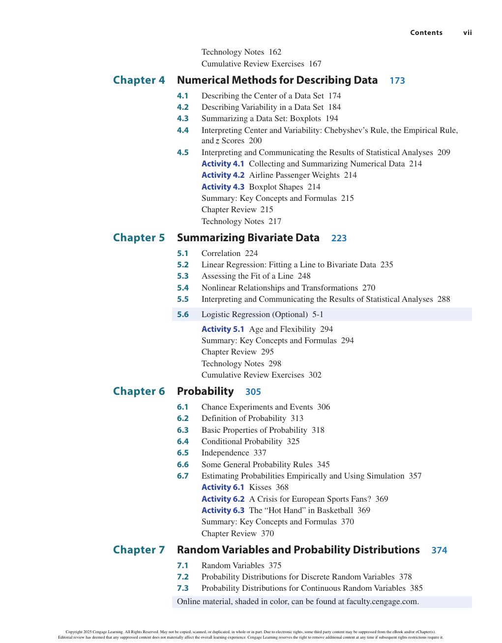Preview page 9 of Introduction to Statistics and Data Analysis 7th Edition By Roxy Peck, Chris Olsen
