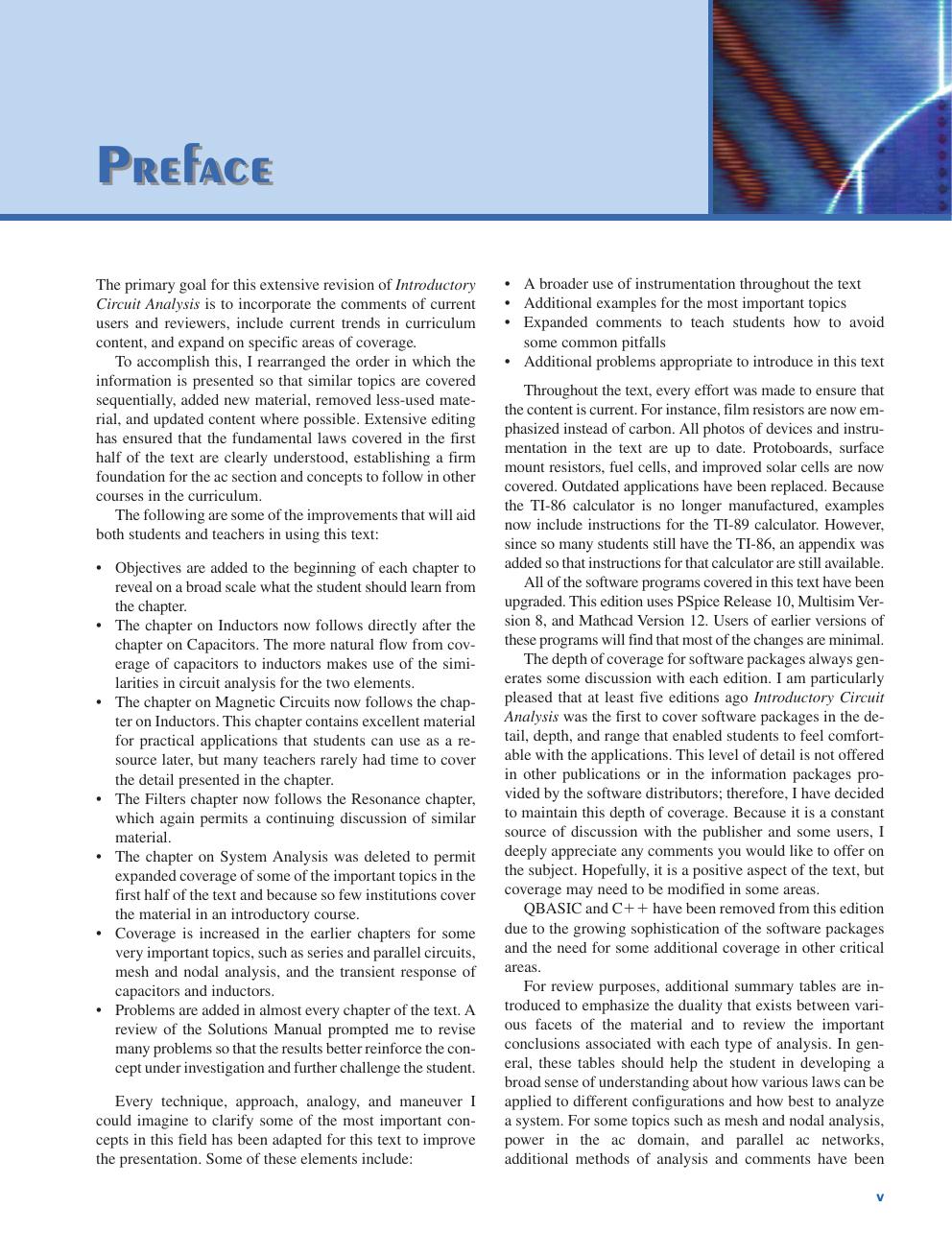 Preview page 5 of Introductory to Circuit Analysis 11th Edition By Robert Boylestad
