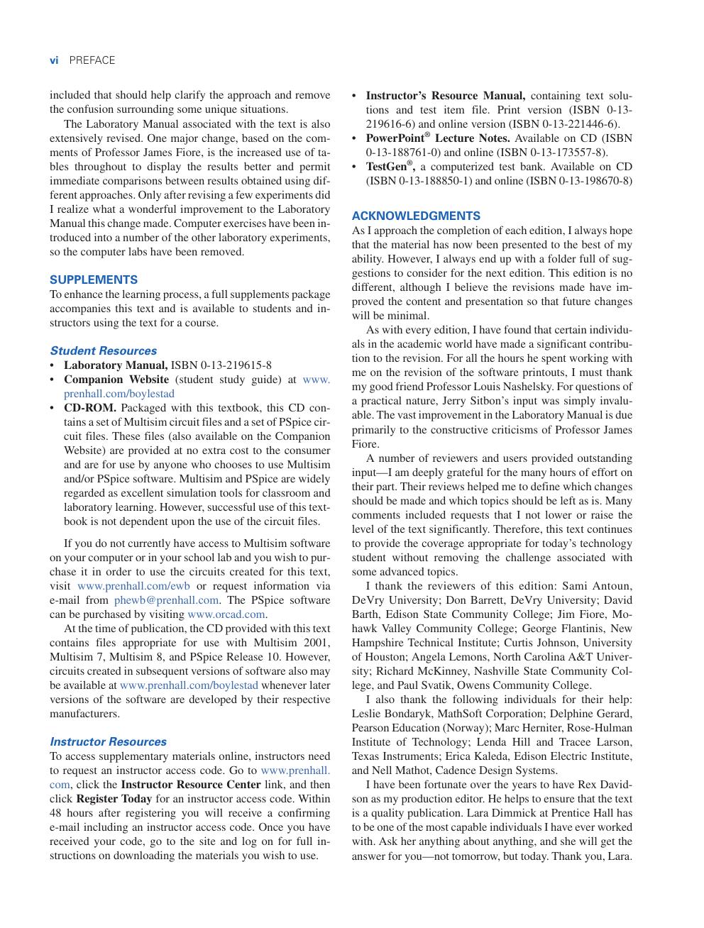 Preview page 6 of Introductory to Circuit Analysis 11th Edition By Robert Boylestad