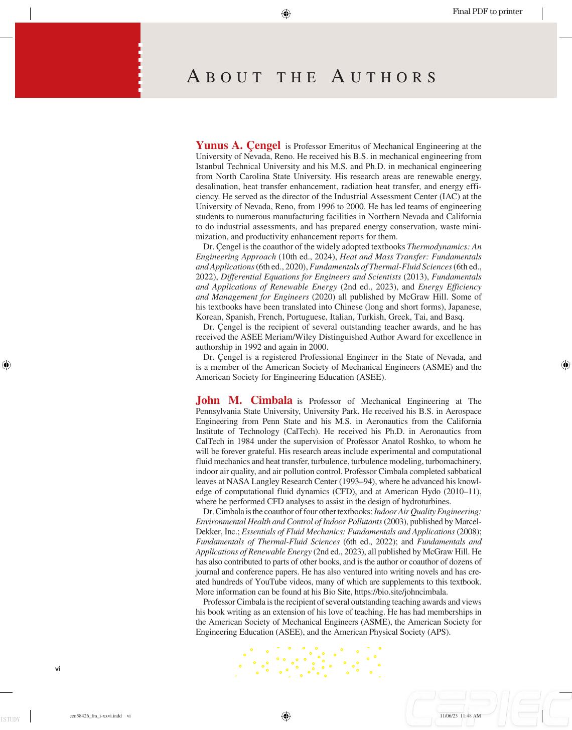 Preview page 7 of ISE Fluid Mechanics Fundamentals and Applications 2024 Release By John Cimbala
