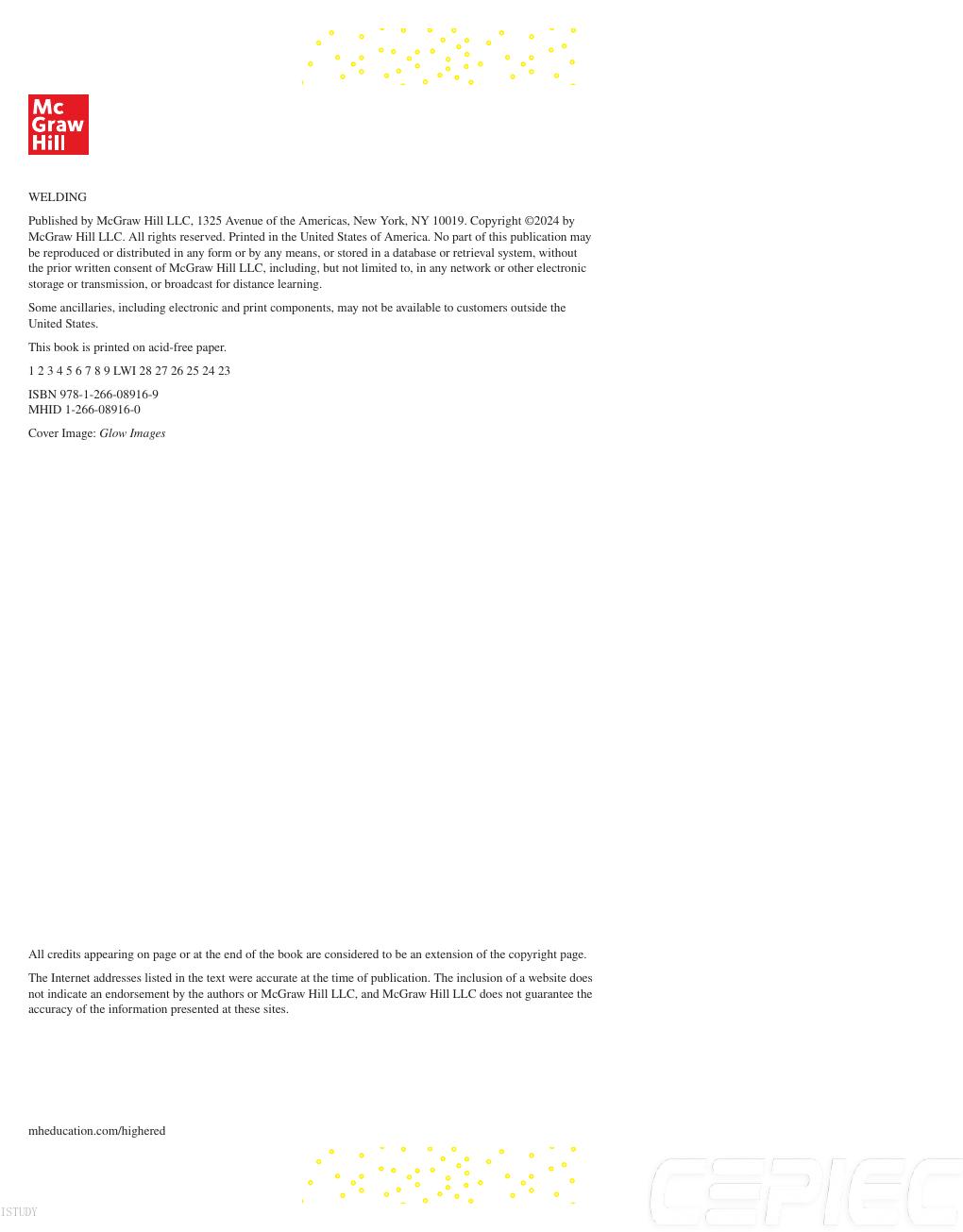 Preview page 5 of ISE Welding Principles And Practices 6th Edition By Edward Bohnart