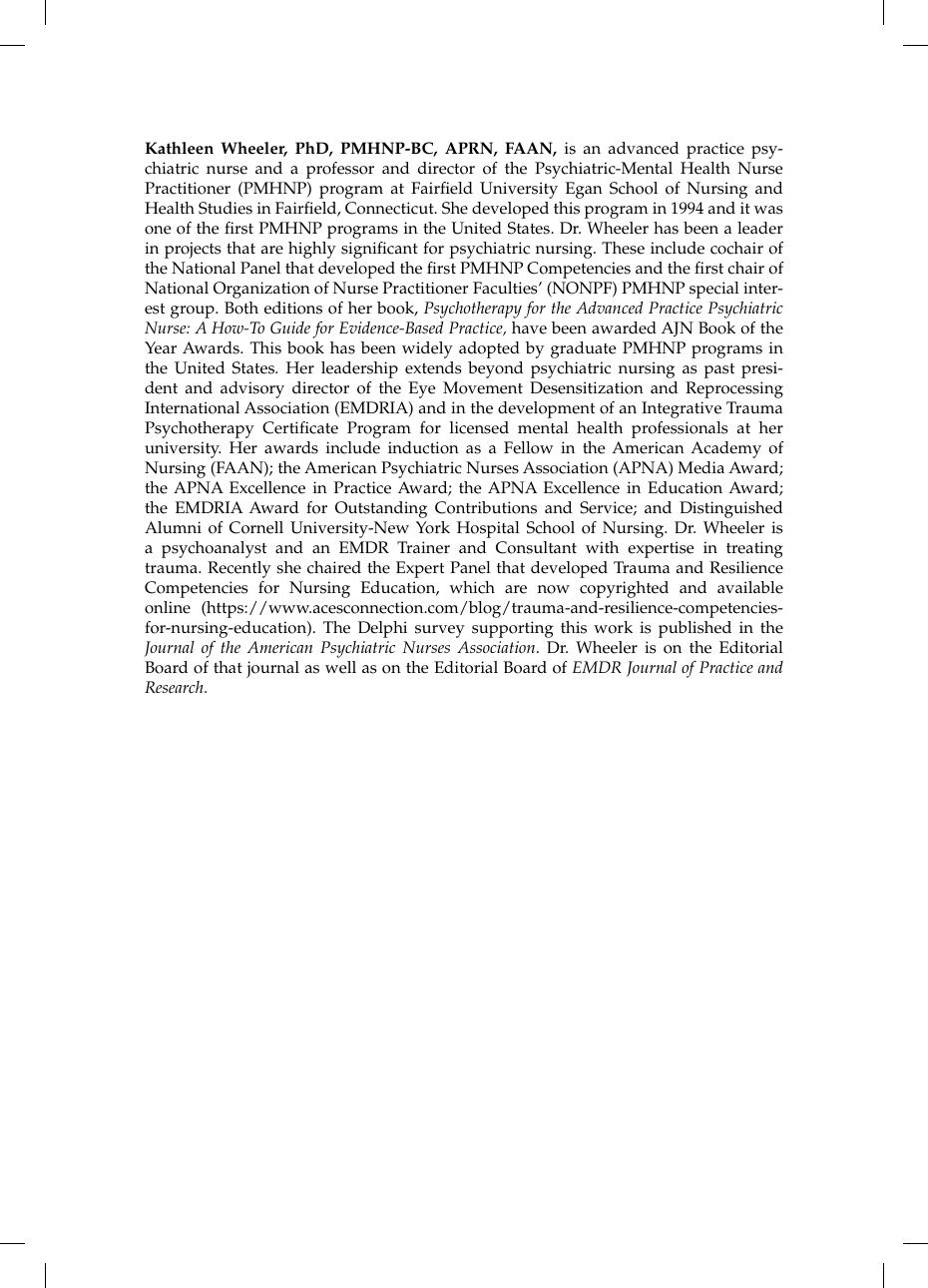 Preview page 6 of Approach to Psychotherapy for the Advanced Practice Nurse 3rd Edition BY Knight, C. & Wheeler, K eBook [PDF]