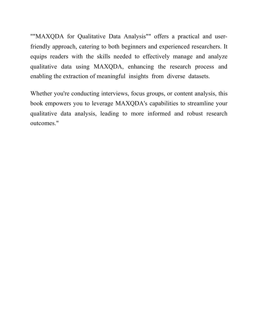 Preview page 10 of MAXQDA for Qualitative Data Analysis Text, Audio, and Video 1st Edition By Team EDUCOHACK