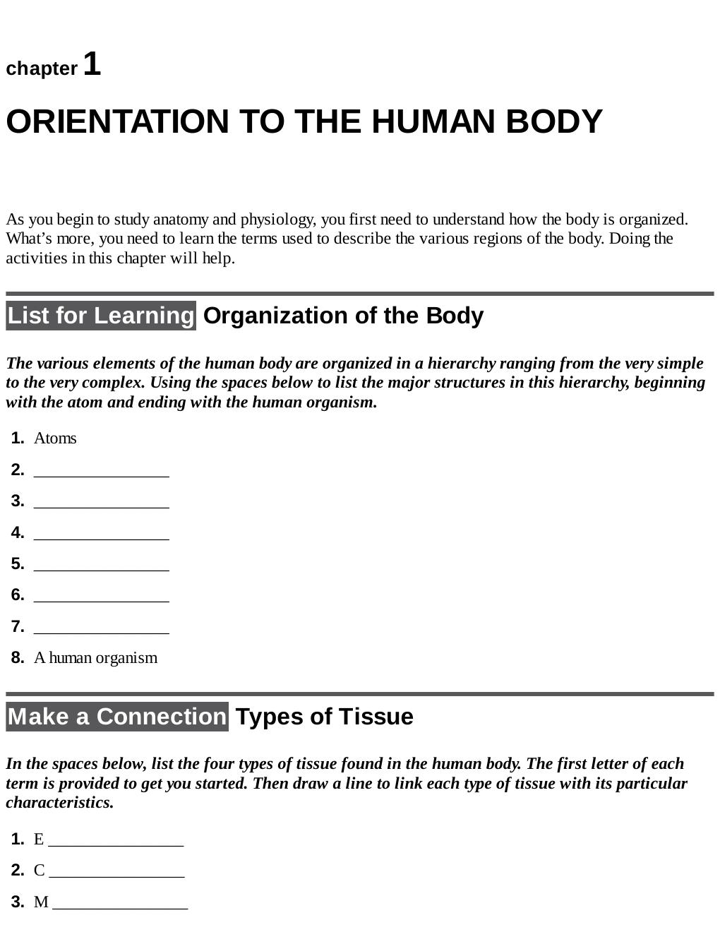 Preview page 10 of Study Guide Understanding Anatomy & Physiology A Visual Auditory Interactive Approach 4th Edition By Gale Sloan Thompson