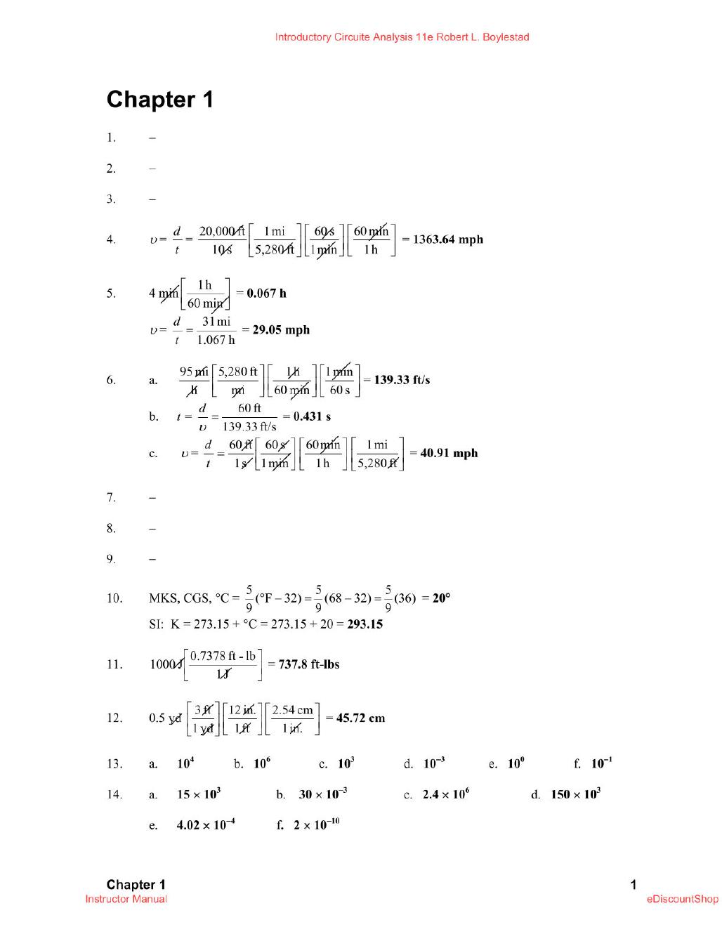 Preview page 4 of Instructor Manual For Introductory Circuite Analysis 11th Edition By Robert L. Boylestad
