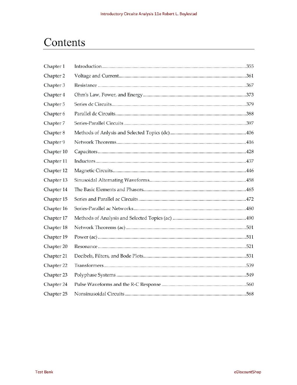 Preview page 3 of Test Bank For Introductory Circuite Analysis 11th Edition By Robert L. Boylestad
