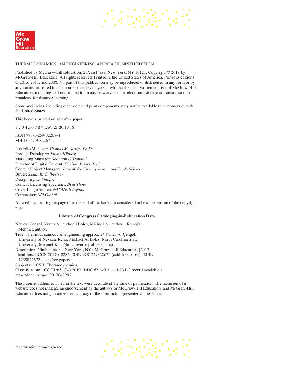 Preview page 5 of Thermodynamics An Engineering Approach 9th Edition By Yunus Cengel, Michael Boles