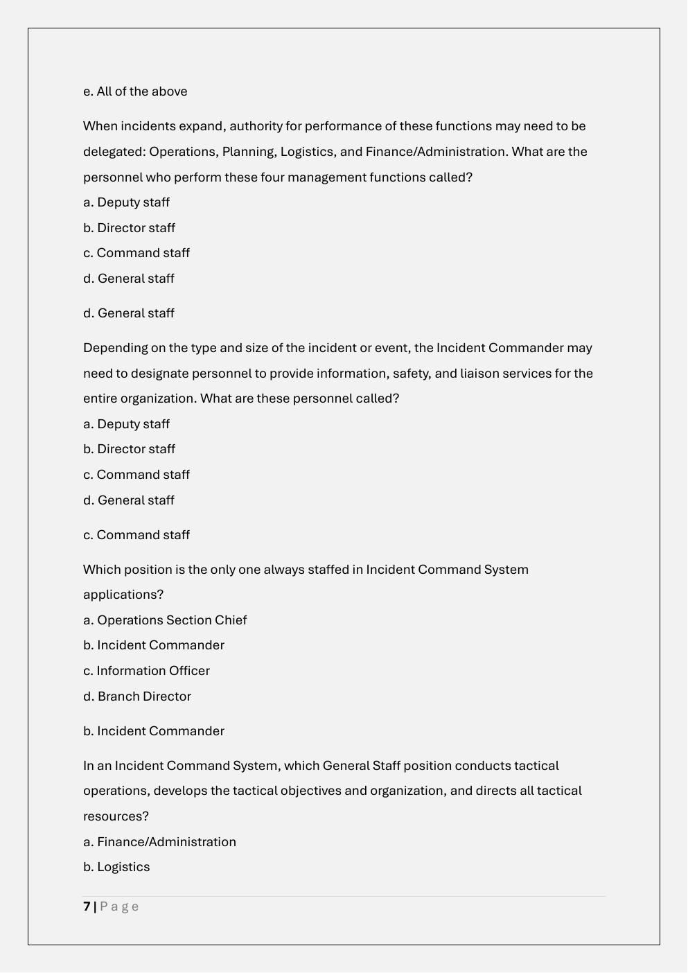 Preview page 7 of IAHSS Basic Healthcare Security Officers  Certification Exam Test bank A