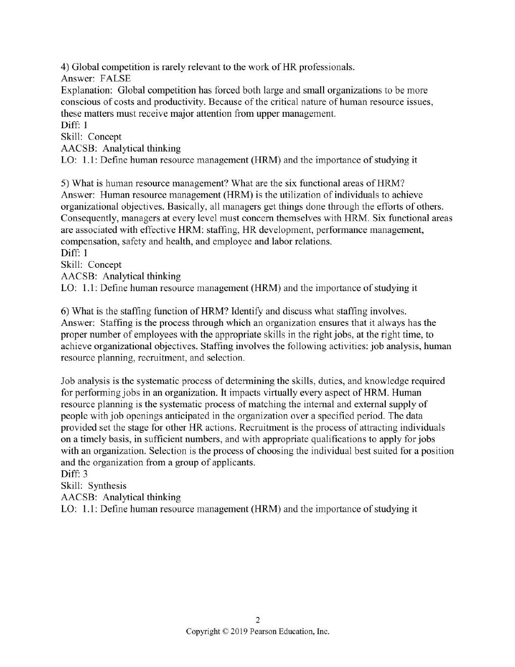 Preview page 4 of Test Bank For Human Resource Management 15th edition Joseph Martocchio