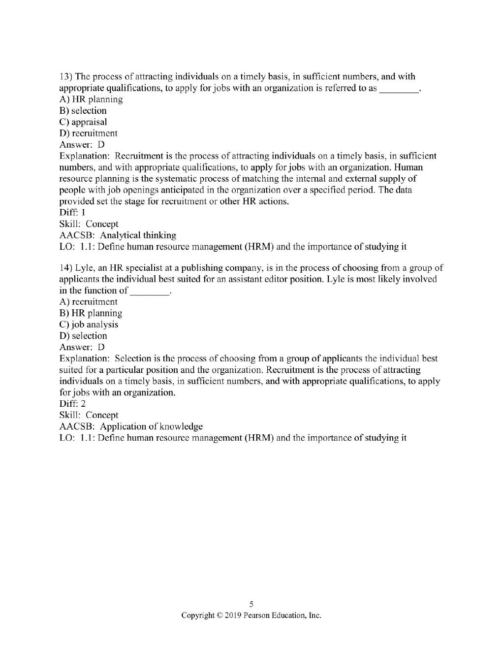 Preview page 7 of Test Bank For Human Resource Management 15th edition Joseph Martocchio