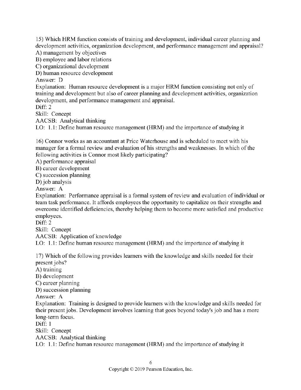 Preview page 8 of Test Bank For Human Resource Management 15th edition Joseph Martocchio
