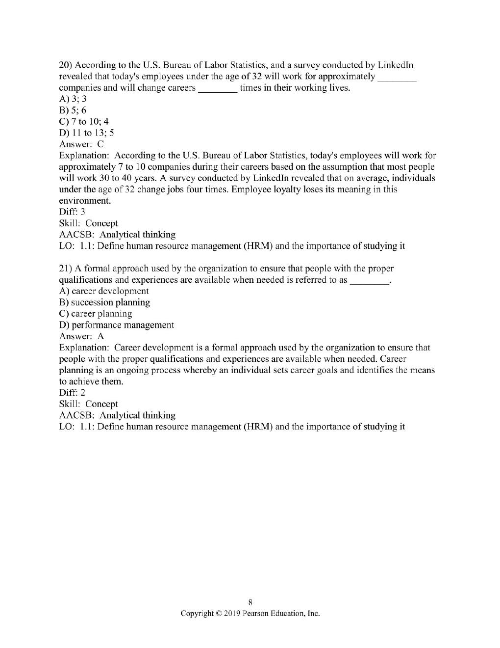Preview page 10 of Test Bank For Human Resource Management 15th edition Joseph Martocchio