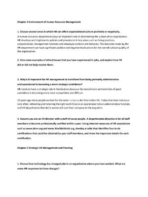 Preview of BUSINESS 520 Directed Study 3 Chapter 1-9 Strayer University, Washington