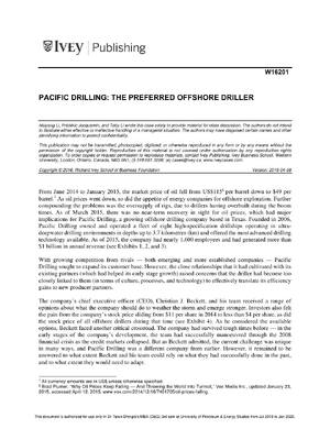 Preview of Pacific Drilling: The Preferred Offshore Driller