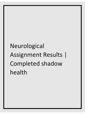 Preview of Neurological Assignment Results Subjective Data Collection: 20 of 20 (100.0%)