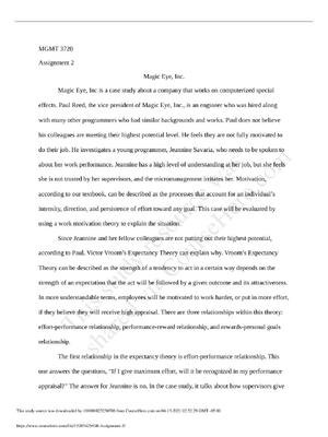 Preview of MGMT 3720: Ethical and Responsible Management OB Assignment 2 with complete solution