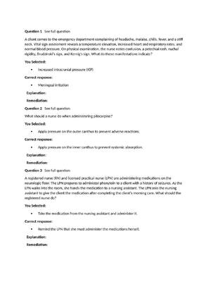 Preview of Passpoint Neuro | A client comes to the emergency department complaining of headache, mala