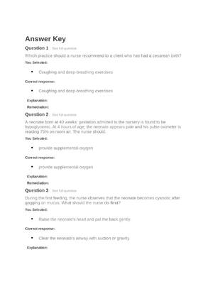 Preview of Passpoint Oxygenation | Which practice should a nurse recommend to a client who has had a