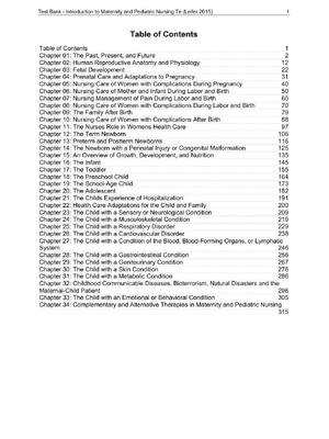 Preview of Test Bank - Introduction to Maternity and Pediatric Nursing 7th edition by Leifer