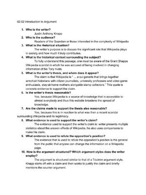 Preview of Introduction to Argument: Justin Anthony Knapp