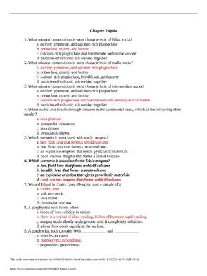 Preview of PHSC 211 Elements of Earth Science Chapter 2 Quiz – Liberty University (A grade) |
