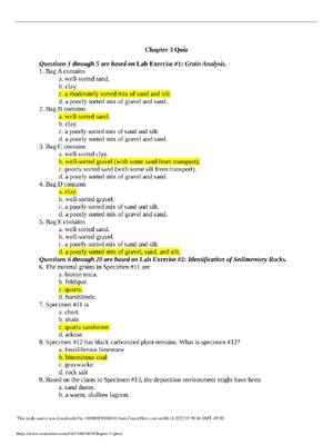 Preview of PHSC 211 Elements of Earth Science Chapter 3 Quiz Liberty University (A grade)