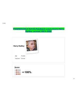 Preview of Harry Hadley vSIM Feedback Log & Score Harry Hadley -scored 100%