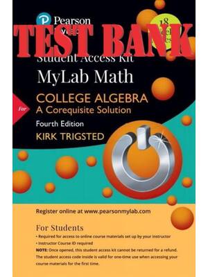 Preview of TEST BANK for Algebra & Trigonometry, 4th edition by Kirk Trigsted