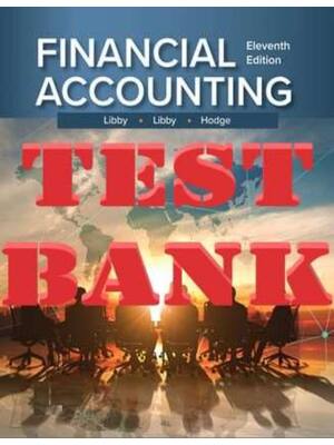Preview of TEST BANK for Financial Accounting 11th Edition by Robert Libby, Patricia Libby | Complete