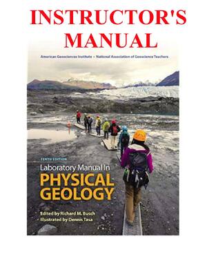 Preview of Laboratory Manuals in Physical Geology 10th Edition by Richard Busch, Dennis Tasa | Instru