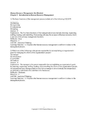 Preview of TEST BANK for Human Resource Management, 16th Edition by Gary Dessler