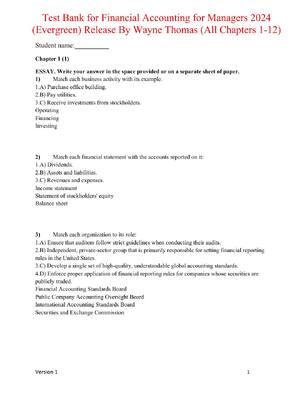 Preview of Financial Accounting for Managers 2024 Evergreen Release By Wayne Thomas, Michael Drake, J