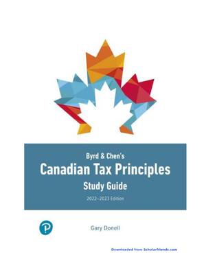 Preview of eBook Byrd & Chen's Canadian Tax Principles, 2022-2023, (Volume 1) Gary Donell, Clarence B