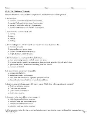 Preview of TEST BANK for Principles of Economics, 10th Edition by Gregory Mankiw