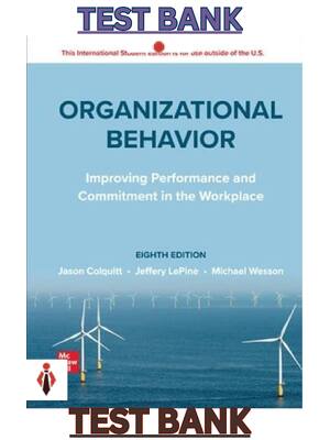 Preview of TEST BANK for ISE Organizational Behavior: Improving Performance and Commitment in the Wor