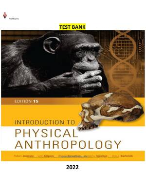 Preview of Test Bank for Introduction to Physical Anthropology 15th Edition by Robert Jurmain, Lynn K