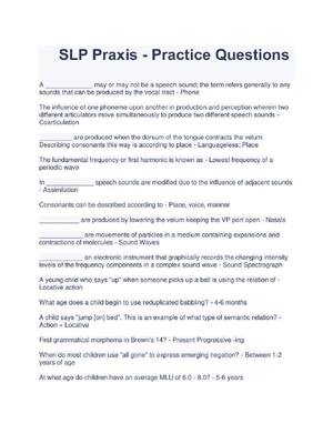 Preview of SLP Praxis Practice Q&amp;A | A PHONE may or may not be a speech sound; the term refers generally to any sounds that can be produced by the vocal tract - Phone