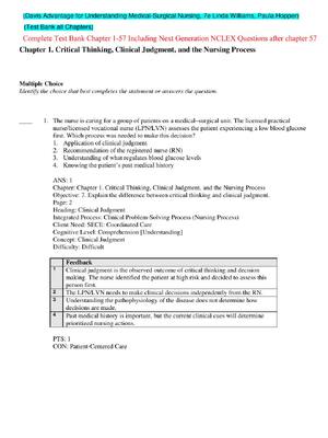 Preview of TEST BANK for Davis Advantage for Understanding Medical-Surgical Nursing 7th Edition By Li