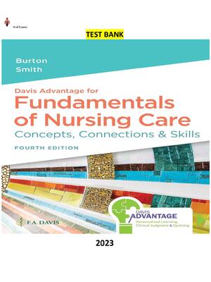 Preview of Test bank for Davis Advantage for Fundamentals of Nursing Care Concepts, Connections & Ski