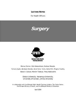Preview image for SURGERY LECTURE NOTES For Health Officers