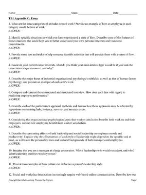 Preview of Test Bank For Psychology 13th Edition By David Myers, Nathan DeWall