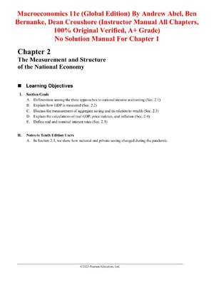 Preview of Instructors Manual For Macroeconomics 11th Edition (Global Edition) By Andrew Abel, Ben Be