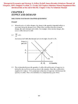 Preview of Solutions Manual For Managerial Economics And Strategy 3rd Edition By Jeffrey Perloff, Jam