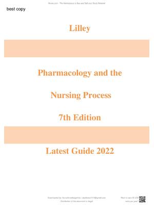 Preview of Lilley Pharmacology and the Nursing Process 7th Edition TEST BSNK