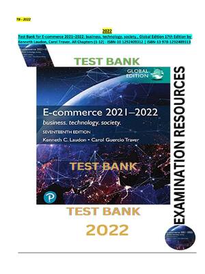 Preview of Test Bank for E-commerce 2021–2022: business. technology. society. 17th Edition by Kenneth