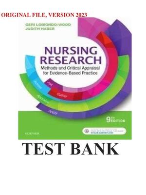 Preview of Test Bank for nursing research methods and critical appraisal for evidence based practice