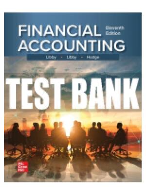 Preview of Test Bank for Financial Accounting 11th Edition by Robert Libby, Patricia Libby, Frank Hod