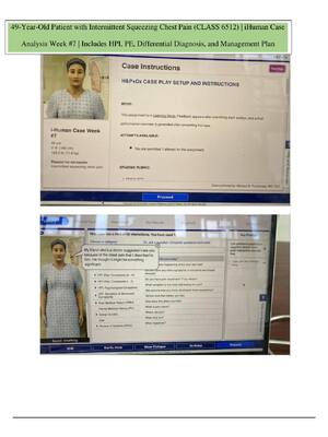 Preview of 49-Year-Old Patient with Intermittent Squeezing Chest Pain (CLASS 6512) | iHuman Case Anal
