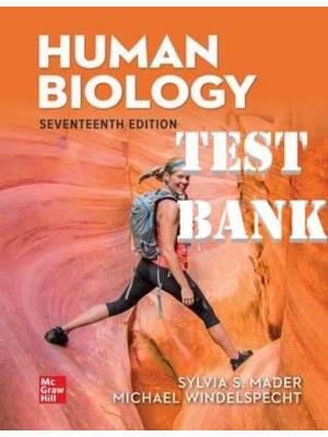 Preview of Human Biology 17th Edition By Sylvia S. Mader, Michael Windolspecht TEST BANK