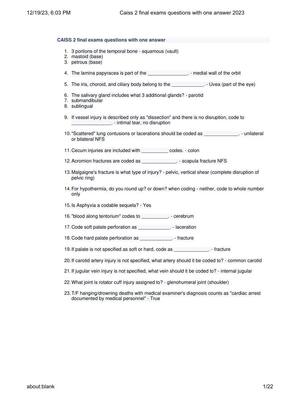 Preview of Caiss 2 Final Exams Contains 200+ Questions & Answers